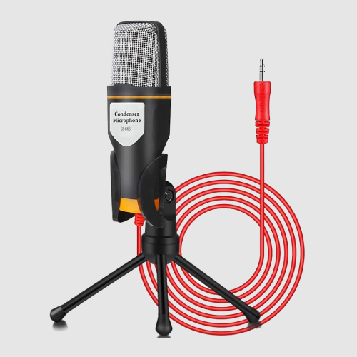 Microfono Condensador Gamer Omnidireccional Con Tripode Q3